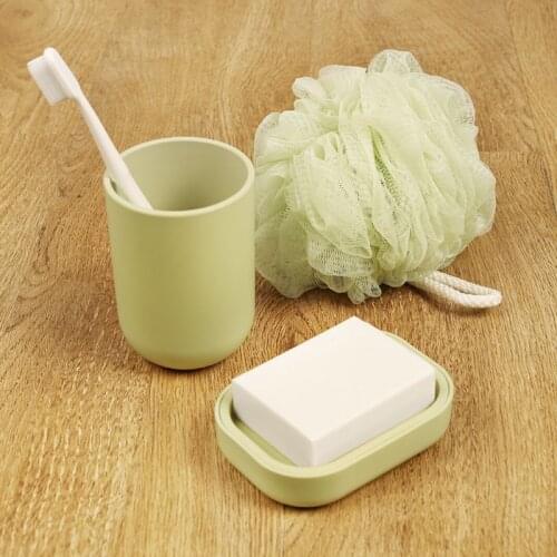 Youpin Wash Set 3 in 1 Grooming Kit Bath Sponge Mouthwash Cup Soap Box Useful Shower for Smart Home in Stock