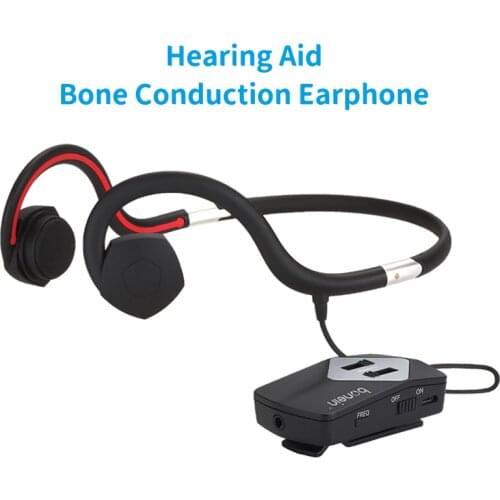 BN803 Hearing Aid headphon Bone Conduction earphone sound amplifier 7 adjustable bands sport TV headset built-in battery