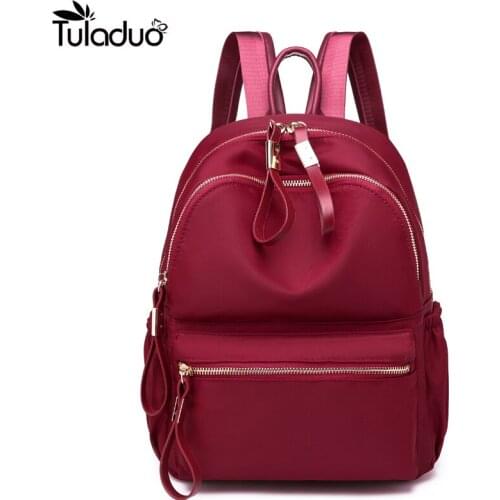 Nylon Backpack Casual Leisure Nylon Backpack Purse For Women Teenage Girls Ladies Fashion Daypack Waterproof Women Backpack