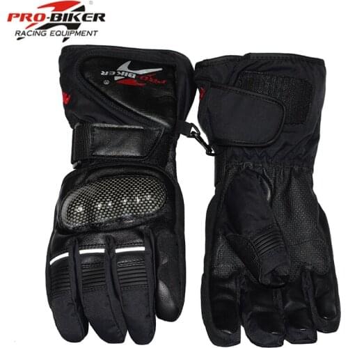 Pro Biker Guantes Motorcycle Gloves Waterproof Leather Gloves Motorcycle Winter Warm Full Finger Motocross Motorbike Moto Glove