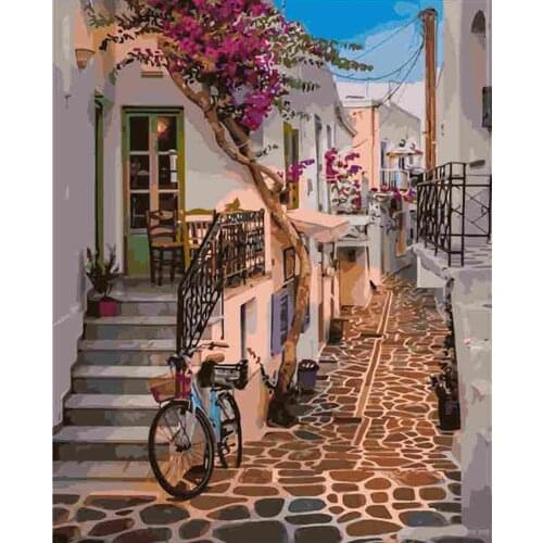 Landscape DIY Painting By Numbers Modern Wall Art Picture Acrylic Coloring City Paint On Canvas For Home Decors Artwork 40x50cm