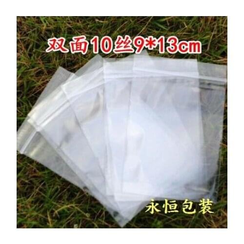 Pe thick wire 10 9 * 13CM ziplock bag film 100 sealed bags small bags transparent plastic bags