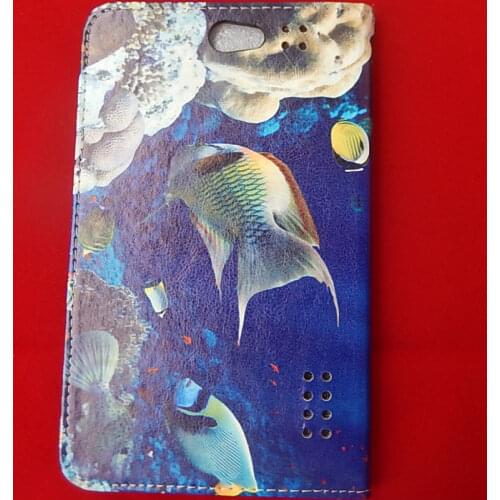 Myslc Tri-folding Printed PU leather case Cover For Digma Optima 7100R 3G 7 Inch Tablet