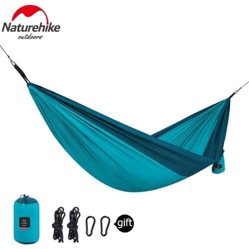 Naturehike Folding Portable Camping Hammock Outdoor Hanging Chair 1-2 Person Backpacking Swing Chair Travel Beach Hammock Bed