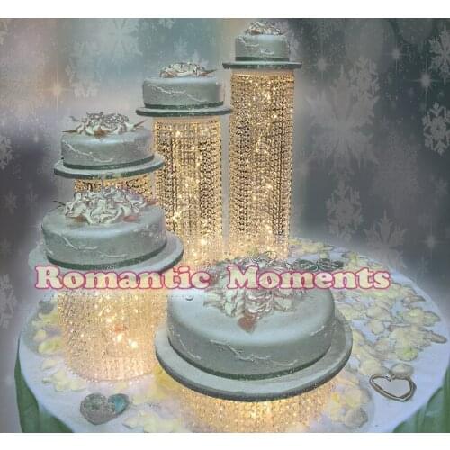 Wedding Crystal Round Cake Stand - Wedding Centerpiece - 5PCS/Lot - Wedding Decoration Party Props