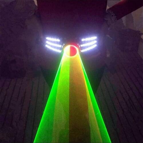 BC29 LED light belt ballroom dance led costumes laser robot show projector laser green belt dancer stage wears cloth show dress