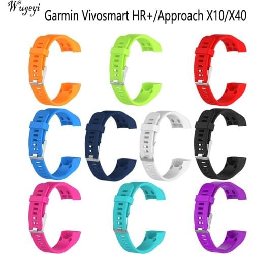 For Garmin Vivosmart HR Plus Smart Bracelet Split Watch band Approach X10 Approach X40 Silicone Replace Wriststrap