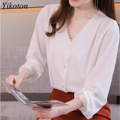 YIKOTON Womens Satin Shirts