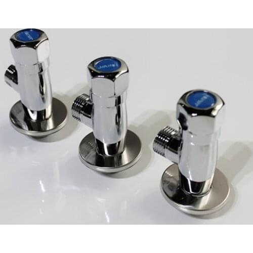 Zinc alloy hot and cold water stop valve triangle penalty sink vanities brand manufacturers direct thicker Angle