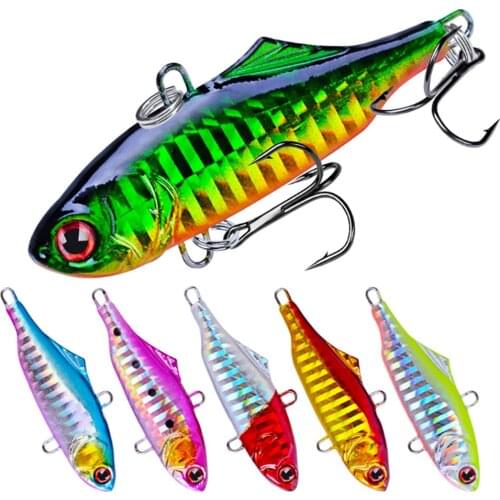 1PCS 7.5cm/23g Sinking Winter Fishing Lure VIB Bait Rattling Crankbait Artificial Hard Baits All Depth Pike Bass PescaTackle