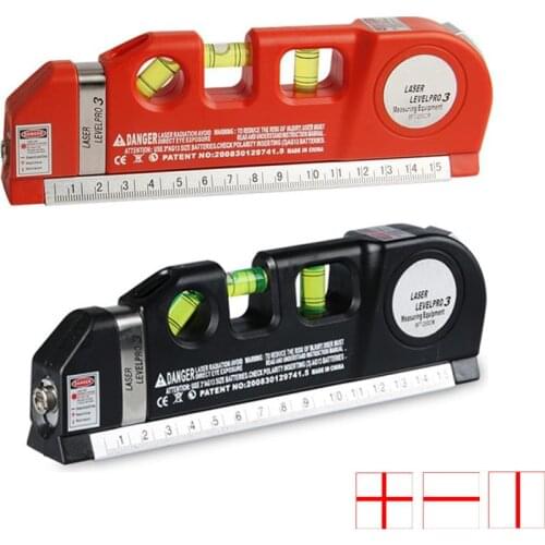 1 pc 4 in 1 Multipurpose Level Laser Horizon Vertical Measure Tape Horizontal Ruler Infrared Laser Level Cross Line laser tape