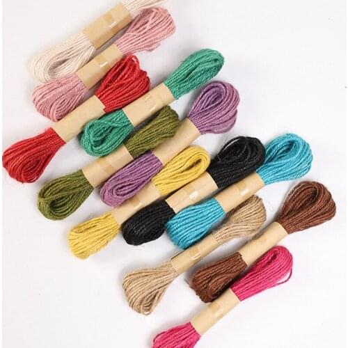 10m*1mm Mix Colored Weave Hemp Rope DIY Craft Supplies Handcraft Cord Bracelet Necklace Braided Wire Ornament Sewing Accessories