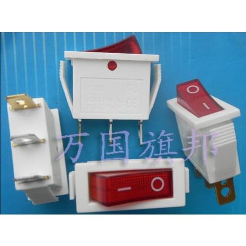 15A 250VAC 30.5*13.5mm 3pin rockey switch ship switch with light