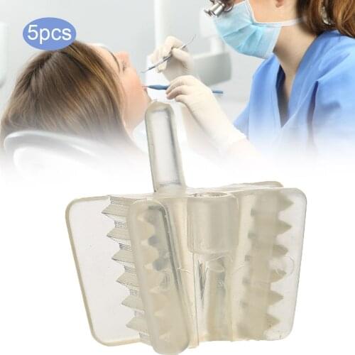 5Pc Oral Silicone Dental Mouth Opener Support Holding Retractor Bite Block With Hole Can Interpose Saliva Aspirator Dentist Tool