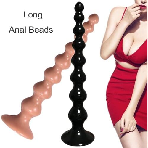 8 Balls 14 Inches Long Rubber Anal Plug Beads Butt Plug Anus Vagina Stimulator Prosate Massager Adult Sex Toys For Women Men
