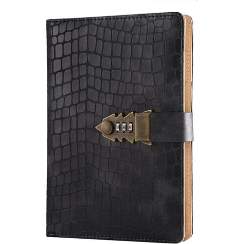 A5 Vintage Lock Diary Retro Notebook Exquisite Notepad (No Pen) TPN056