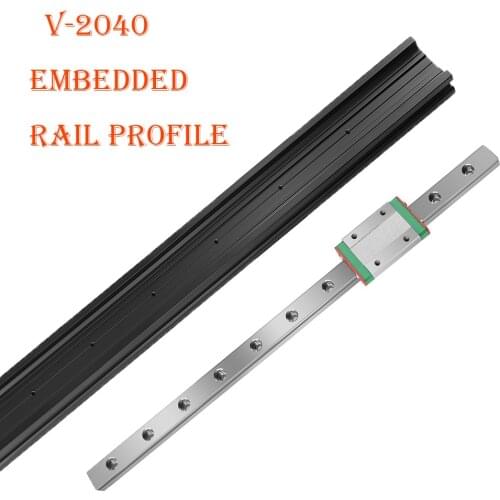 2040 V-SLOT ALUMINUM PROFILE+MGN 12C 12H 200/300/350/400/450/500MM LINEAR GUIDE FOR CNC LASER ENGRAVING MACHINE 3D PRINTER FRAME