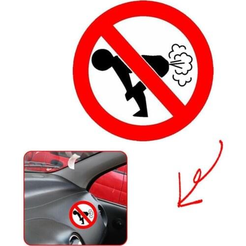 Car Sticker Without Pum Forauto 12cm*12cm Funny Sticker Ass Pvc Car Style Decal Car Accessories No Farting Car Sticker