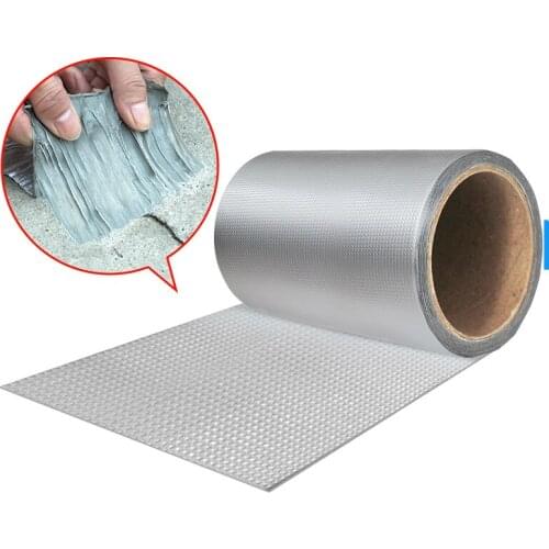 Butyl Rubber Tape Pipe Glass Floor Roof Window Wall Waterproof Adhesive Sealer 5cm 10cm 15cm x 1m 1 Meter Silver