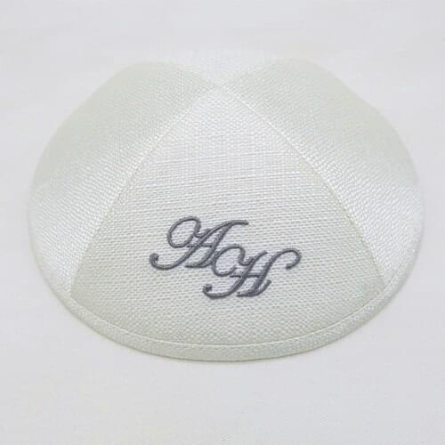 CanBeCustomizedPersonalizdEmbroideryImprintKippotKipaYarmulkeJewishKippahSkulliesBeaniesDome