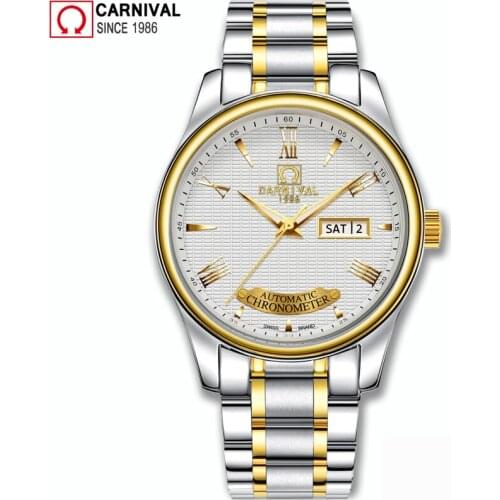 Reloj Hombre CARNIVAL Brand Watch Luxury Waterproof Fashion Business Automatic Mechanical Watches For Men 2020 Relogio Masculino