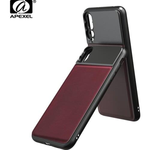 APEXEL High Quality Aluminum alloy+Leather Phone case with 17mm thread for iPhone X XS max Huawei p20 p30 pro for phone lenses