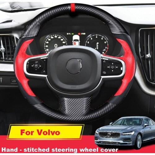 DIY custom car steering wheel cover fit for Volvo XC60/S90/XC60/S60L/V40/S80L