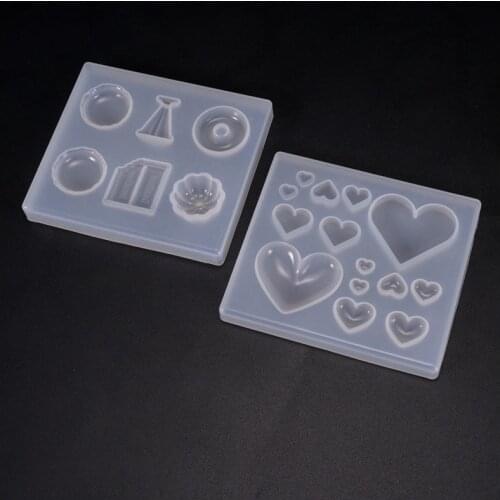 DIY crystal drop mold Candy Mold love candy heart shape patch ornament silica gel mold