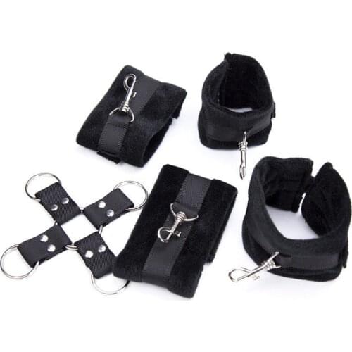 Fetish Sex Bondage Set Cross Hand Ankle Cuffs Adult Restraints Slave Sex Toys For Women Fetish Adult Games Tools