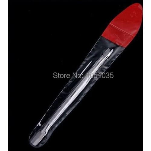 10 pcs/lot Stainless Steel 2 Way Cuticle Nail File Push Spoon Pusher Remover Manicure Pedicure Tool