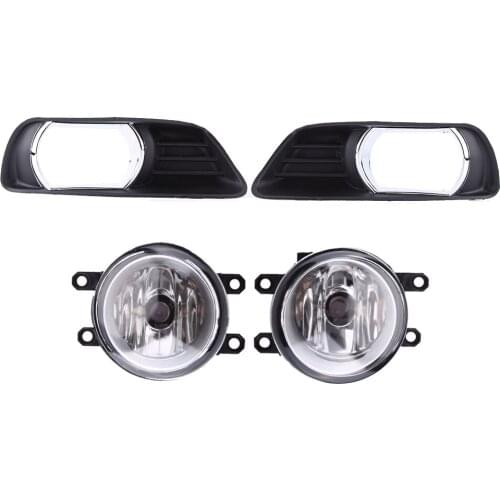 Car Front Bumper Fog Light With Lampshade Grille Cover Kit For Toyota Camry 2007-2009