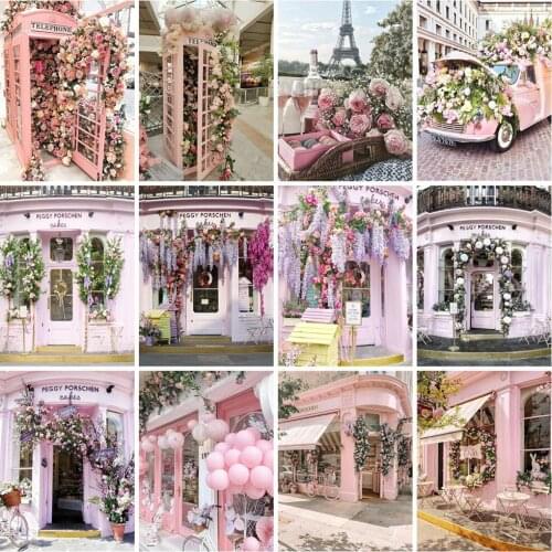 MomoArt Diamond Painting House Wall Art Diamond Embroidery Landscape Mosaic Sale Flower Cross Stitch Picture Of Rhinestones