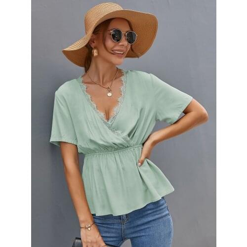 MOXFCIZO Lace Blouses