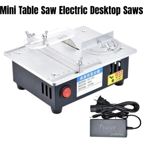 Mini Table Saw Handmade Woodworking Bench Saw DIY Hobby Model Crafts Cutting Tool 96W Power Woodworking Bench Lathe Machine