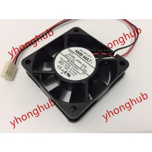 NMB-MAT 2406KL-05W-B59 BE1 DC 24V 0.13A 3-Wire 60x60x15mm Server Cooling Fan