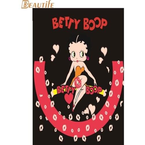 New Arrival boop Poster Cloth Silk Poster Home Decoration Wall Art Fabric Poster Print 30X45cm,40X60cm.50X75cm,60X90cm