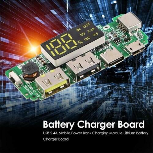 Battery Charger Board Digital Display Charging Module Bank Board Lithium Charging Battery Mobile 18650 Module Circuit Power