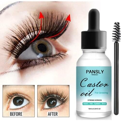 Natural Organic 10ml Castor Oil Hair Essence for Eyelashes Growth,Hair Regrow Hair Growth Essence Body Care Essential Oil Growth