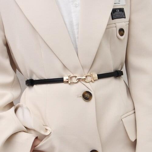 Metal Belt Womens Decorative Elastic Elastic with Dress Sweater Suit Waist Simple Belt Versatile Fashion Belts