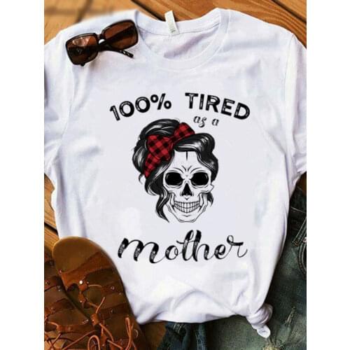 Scarf Skull Head Print T Shirt Women Short Sleeve O Neck Loose Tshirt Women Tee Shirt Tops Female Clothes Camisetas Mujer