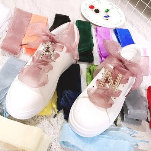 DIY Shoelaces Decoration Metal Snow yarn Shoelace Diamond letters Shoe Accessories Shiny Rhinestones Shoes Decorative Accessory