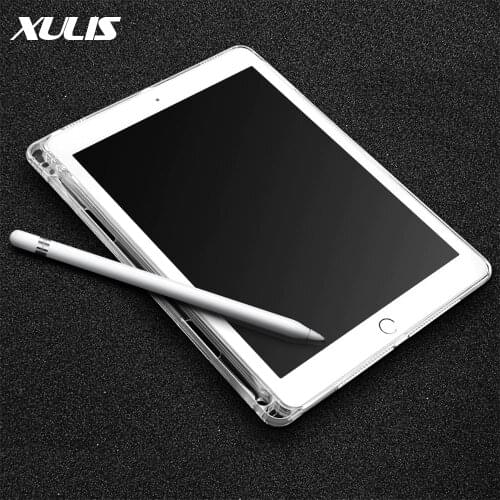 Silicone Cover For ipad Mini 5 Case with Pencil Holder Protective Shell Transparent TPU Soft Case For ipad Mini 1/2/3/4/5