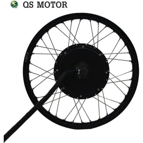 QS Motor Bicycle Spoke Motor 3000W 205 50H V3 Type Hub Motor Lacing With Wheel Rim 19inch