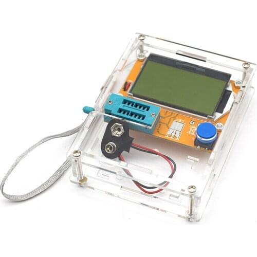 2018 Latest LCR-T4 ESR Meter Transistor Tester Diode Triode Capacitance Mos Mega328 Transistor Tester + CASE (not Battery )