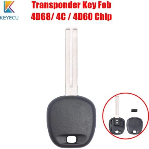 Keyecu Transponder Blank Car Key Fob with 4C/4D60/4D68 Chip for Lexus LX470 ES330 LS430 LS460 GX470 RX330 RX350 RX400H SC430