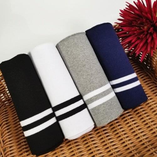 Stretchy Stripes Cuffs Rib Fabric Cotton Knitted Fabric for neckline winter jacket,Clothing accessories
