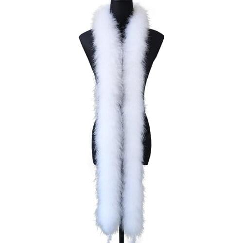 2meter Marabou Feather Boa Fluffy Decoration For Shawl Wedding Carnival Christmas Tree Accessory Plumes Boas Crafts Wholesale