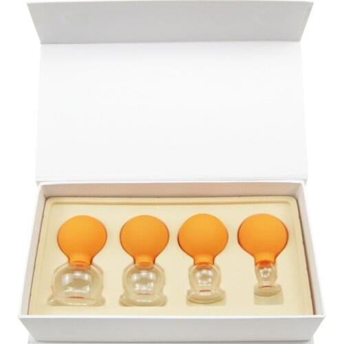 Anti Cellulite Vacuum Massage Suction Glass Cupping Set of 4 - Facial Rejuva Cup