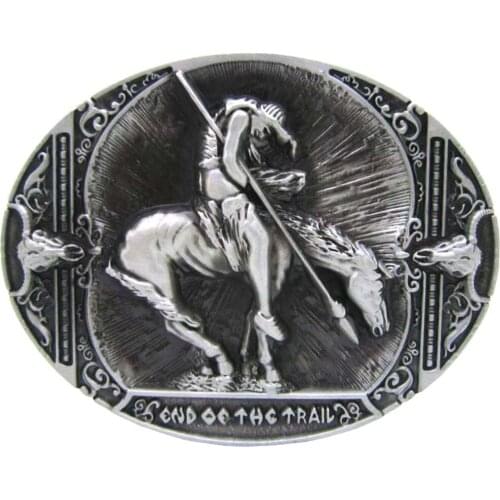 Vintage Indian Belt Buckle Western Knight Antique Buckle