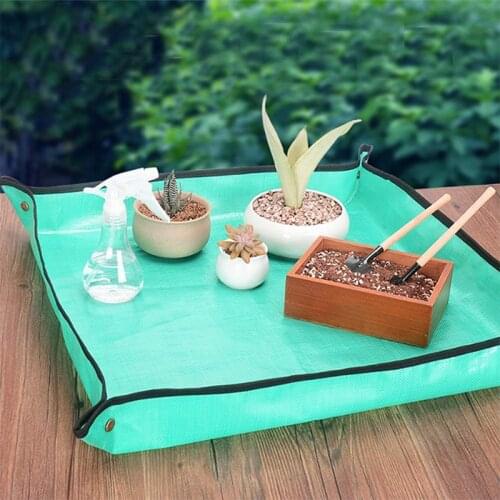 50/68/100CM Plant Repotting Square Mat Waterproof Thicken Indoor Transplanting Dirty Catcher Bonsai Succulent Potting Tarp Set